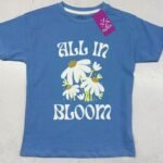 Girls Drop Shoulder Printed Tee ( All in Bloom )