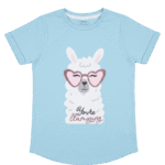Girls T-shirt Printed Tee ( Lama )