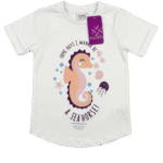 Girls T-shirt Printed Tee ( Sea horse )