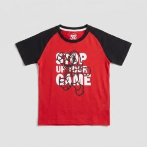 Kids Graphic Print Red Tee