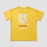 Kids Graphic Print Yellow Tee